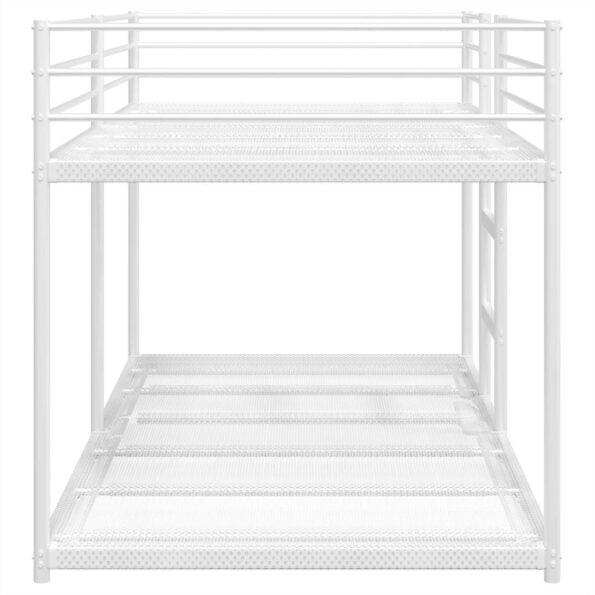 vidaXL Poschodová posteľ bez matraca Biela 100x200 cm Oceľ – Obrázok 6