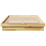 VidaXL Rám postele bez matraca 120x200 cm Dub z masívneho dreva – Obrázok 6