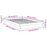 VidaXL Rám postele bez matraca 120x200 cm Dub z masívneho dreva – Obrázok 11