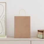 vidaXL Papierové tašky 250 ks s rúčkami, hnedá, 26x12x35 cm – Obrázok 2