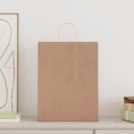 vidaXL Papierové tašky 250 ks s rúčkami, hnedá, 32x12x42 cm – Obrázok 2