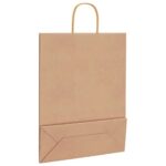 vidaXL Papierové tašky 250 ks s rúčkami, hnedá, 32x12x42 cm – Obrázok 9