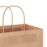 vidaXL Papierové tašky 250 ks s rúčkami, hnedá, 32x12x42 cm – Obrázok 10