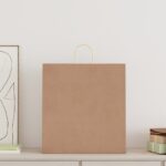 vidaXL Papierové tašky 250 ks s rúčkami, hnedá, 45x17x48 cm – Obrázok 2