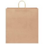 vidaXL Papierové tašky 250 ks s rúčkami, hnedá, 45x17x48 cm – Obrázok 5