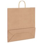 vidaXL Papierové tašky 250 ks s rúčkami, hnedá, 45x17x48 cm – Obrázok 9