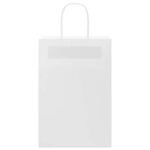 vidaXL Papierové tašky 50 ks s rúčkami, biele, 21x11x31 cm – Obrázok 5