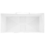 vidaXL Papierové tašky 50 ks s rúčkami, biele, 26x12x35 cm – Obrázok 8