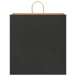 vidaXL Papierové tašky 250 ks s rúčkami, čierna, 45x17x48 cm – Obrázok 5