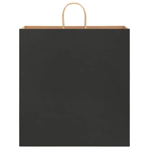 vidaXL Papierové tašky 250 ks s rúčkami, čierna, 45x17x48 cm – Obrázok 5