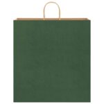 vidaXL Papierové tašky 250 ks s rúčkami, zelené, 45x17x48 cm – Obrázok 5