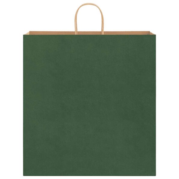 vidaXL Papierové tašky 250 ks s rúčkami, zelené, 45x17x48 cm – Obrázok 5