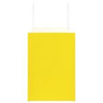 vidaXL Papierové tašky 50 ks s rúčkami, žlté, 32x17x25 cm – Obrázok 6