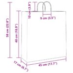 vidaXL Papierové tašky 50 ks s rúčkami, žlté, 45x17x48 cm – Obrázok 11