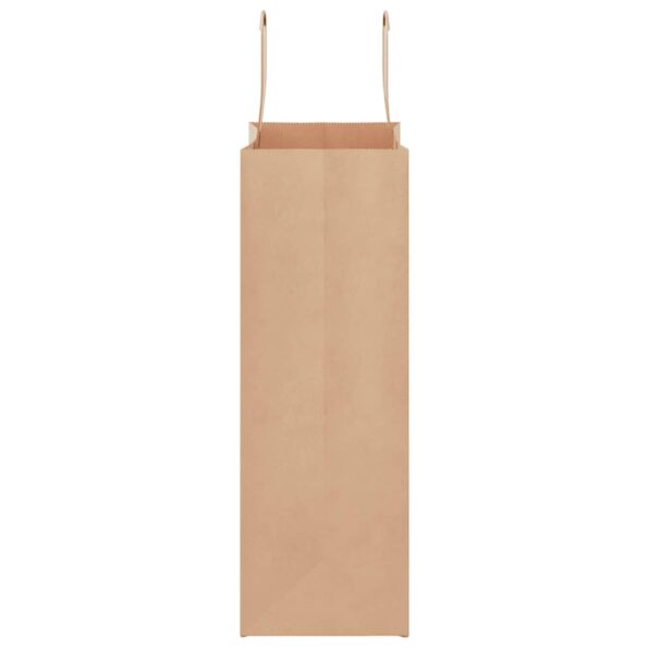 vidaXL Papierové tašky 50 ks s rúčkami, hnedá, 21x11x31 cm – Obrázok 6