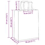 vidaXL Papierové tašky 250 ks s rúčkami, hnedá, 18x8x22 cm – Obrázok 11