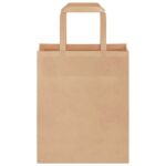 vidaXL Papierové tašky 250 ks s rúčkami, hnedá, 18x8x22 cm – Obrázok 5