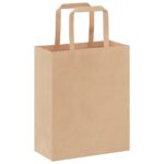 vidaXL Papierové tašky 250 ks s rúčkami, hnedá, 18x8x22 cm – Obrázok 7