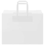 vidaXL Papierové tašky 50 ks s rúčkami, biele, 32x17x25 cm – Obrázok 5