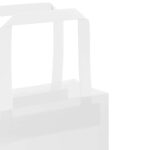 vidaXL Papierové tašky 50 ks s rúčkami, biele, 32x17x25 cm – Obrázok 10