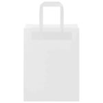 vidaXL Papierové tašky 250 ks s rúčkami, biele, 21x11x28 cm – Obrázok 5