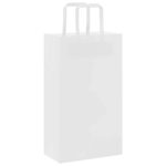 vidaXL Papierové tašky 250 ks s rúčkami, biele, 21x11x36 cm – Obrázok 7