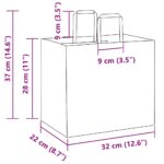 vidaXL Papierové tašky 250 ks s rúčkami, biele, 32x22x28 cm – Obrázok 11