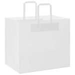 vidaXL Papierové tašky 250 ks s rúčkami, biele, 32x22x28 cm – Obrázok 3