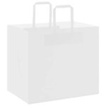 vidaXL Papierové tašky 250 ks s rúčkami, biele, 32x22x28 cm – Obrázok 7