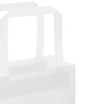 vidaXL Papierové tašky 250 ks s rúčkami, biele, 32x22x28 cm – Obrázok 10