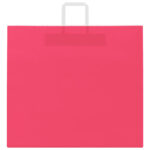 vidaXL Papierové tašky 250 ks s rúčkami, ružové, 54x15x49 cm – Obrázok 5