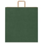 vidaXL Papierové tašky 250 ks s rúčkami, zelené, 45x17x48 cm – Obrázok 5