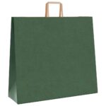 vidaXL Papierové tašky 250 ks s rúčkami, zelené, 54x15x49 cm – Obrázok 4