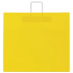 vidaXL Papierové tašky 250 ks s rúčkami, žlté, 54x15x49 cm – Obrázok 4