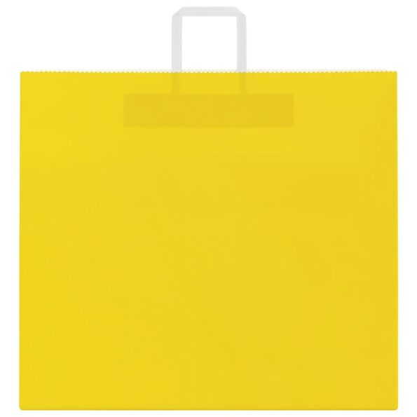 vidaXL Papierové tašky 250 ks s rúčkami, žlté, 54x15x49 cm – Obrázok 4