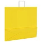vidaXL Papierové tašky 250 ks s rúčkami, žlté, 54x15x49 cm – Obrázok 9