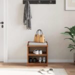 vidaXL Lavica do predsiene SANDNES 45x40x50 cm borovicový masív – Obrázok 4