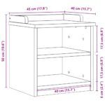 vidaXL Lavica do predsiene SANDNES 45x40x50 cm borovicový masív – Obrázok 10