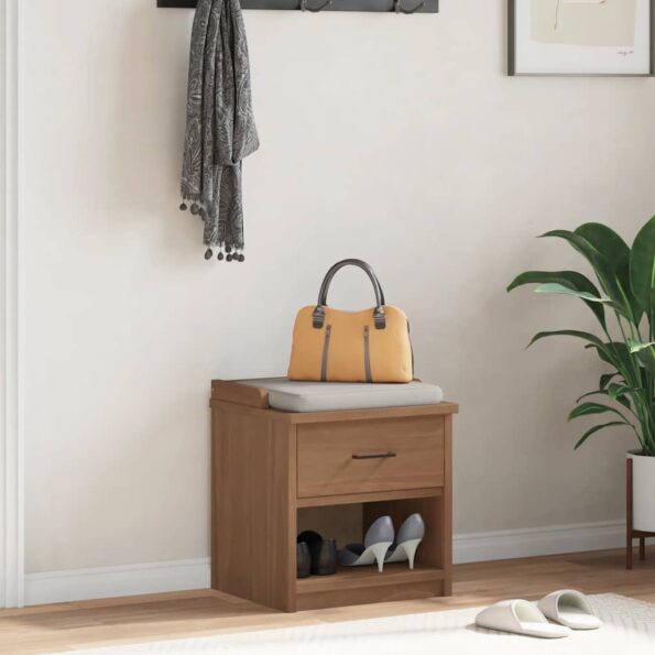 vidaXL Lavica do predsiene SANDNES 45x40x50 cm borovicový masív – Obrázok 3