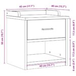 vidaXL Lavica do predsiene SANDNES 45x40x50 cm borovicový masív – Obrázok 12