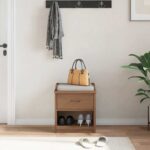 vidaXL Lavica do predsiene SANDNES 45x40x50 cm borovicový masív – Obrázok 4