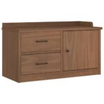 vidaXL Lavica do predsiene SANDNES 87x40x50 cm borovicový masív – Obrázok 2