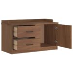 vidaXL Lavica do predsiene SANDNES 87x40x50 cm borovicový masív – Obrázok 7