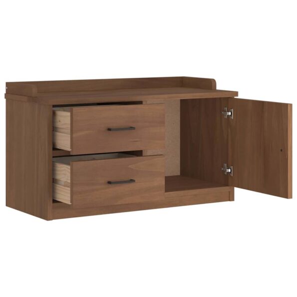vidaXL Lavica do predsiene SANDNES 87x40x50 cm borovicový masív – Obrázok 7