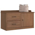 vidaXL Lavica do predsiene SANDNES 87x40x50 cm borovicový masív