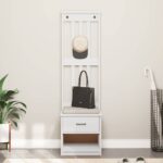 vidaXL Halový strom SANDENS biela 45x40x159,5 cm masívna borovica – Obrázok 4