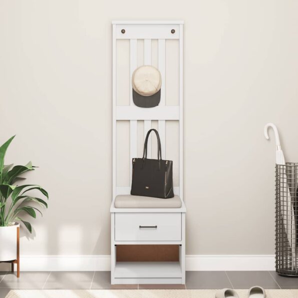 vidaXL Halový strom SANDENS biela 45x40x159,5 cm masívna borovica – Obrázok 4