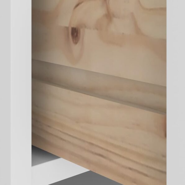 vidaXL Halový strom SANDENS biela 87x40x159,5 cm masívna borovica – Obrázok 11