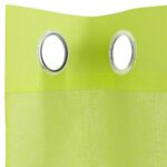 vidaXL Voálové závesy s priechodkami 2 ks Apple Green 140x260 cm – Obrázok 5