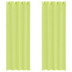 vidaXL Voálové závesy s priechodkami 2 ks Apple Green 140x300 cm – Obrázok 2